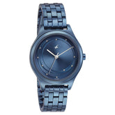 Fastrack, Women's  Watch Analog, Blue Dial Blue Stainless Steel Band, 6152QM01